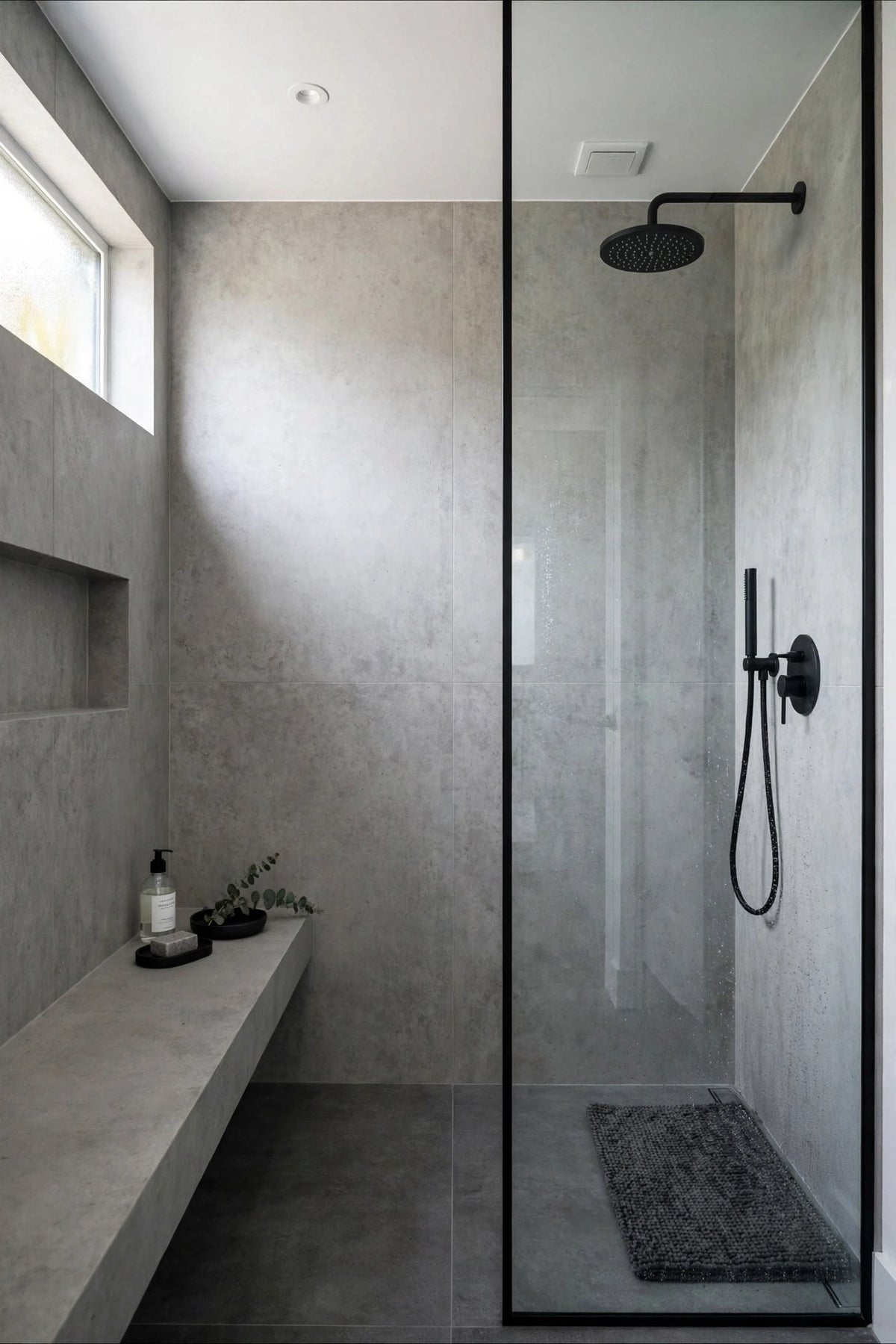 Grey Concrete PVC Shower Panel