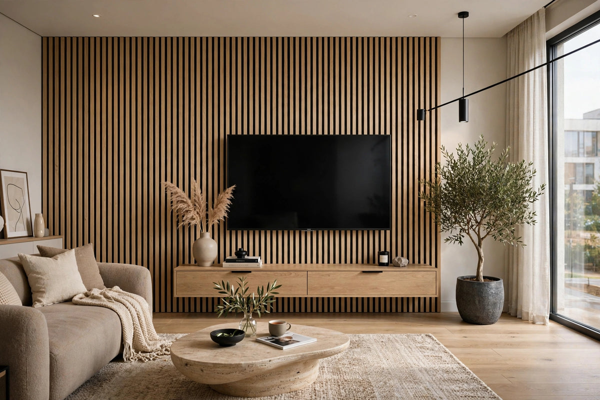Natural Oak Slat Panel