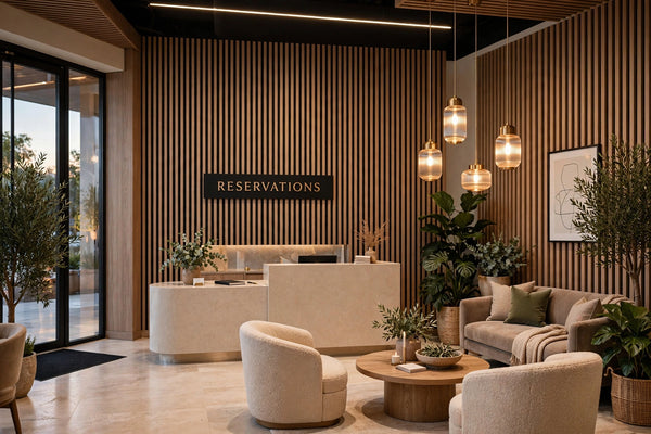 Light Walnut Slat Panel