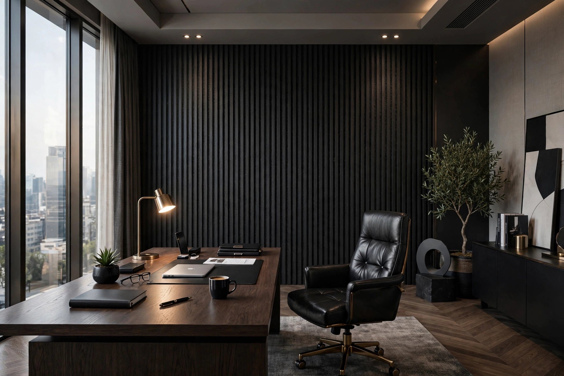 Black Oak Slat Panel Secondary image