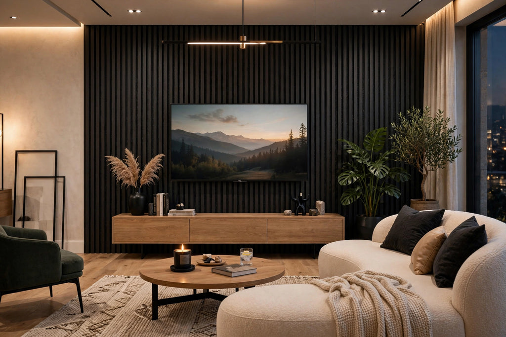 Black Oak Slat Panel