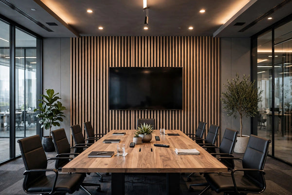 Light Walnut Slat Panel