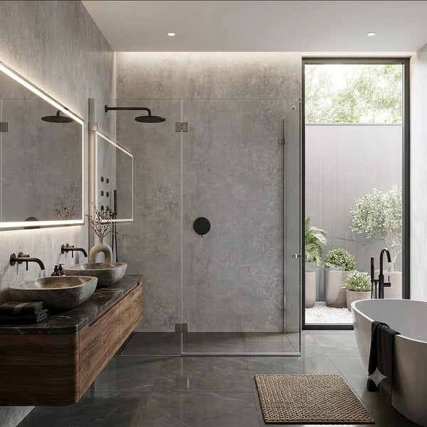 Grey Concrete PVC Shower Panel