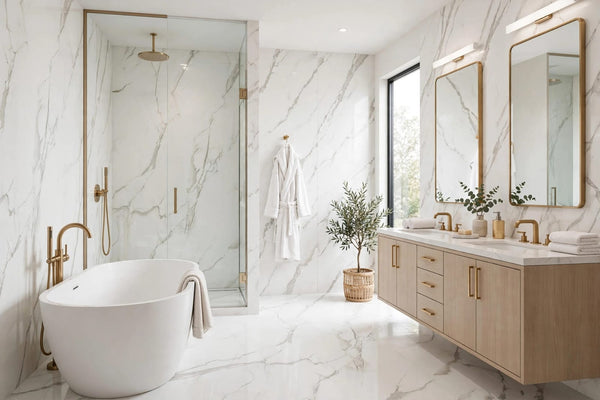 Carrera Marble PVC Shower Panel