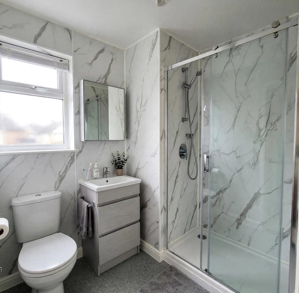 Carrera Marble PVC Shower Panel