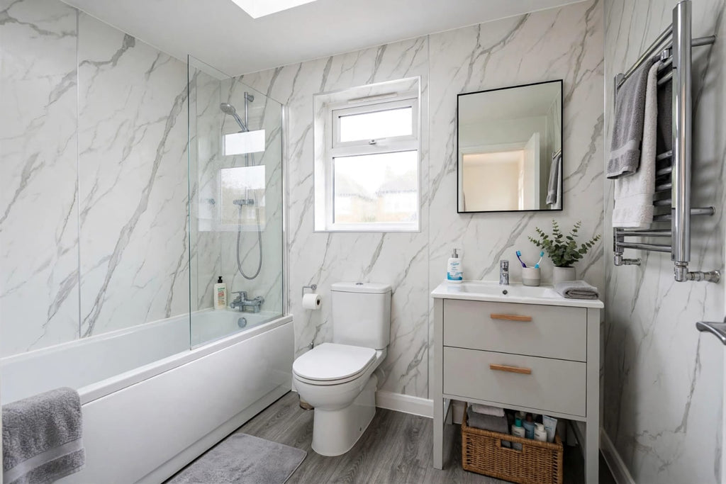 Carrera Marble PVC Shower Panel