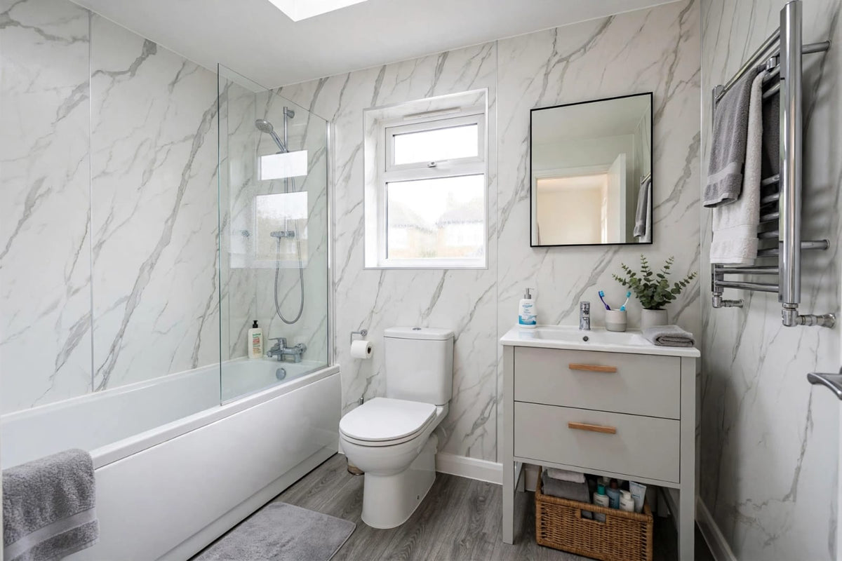 Carrera Marble PVC Shower Panel