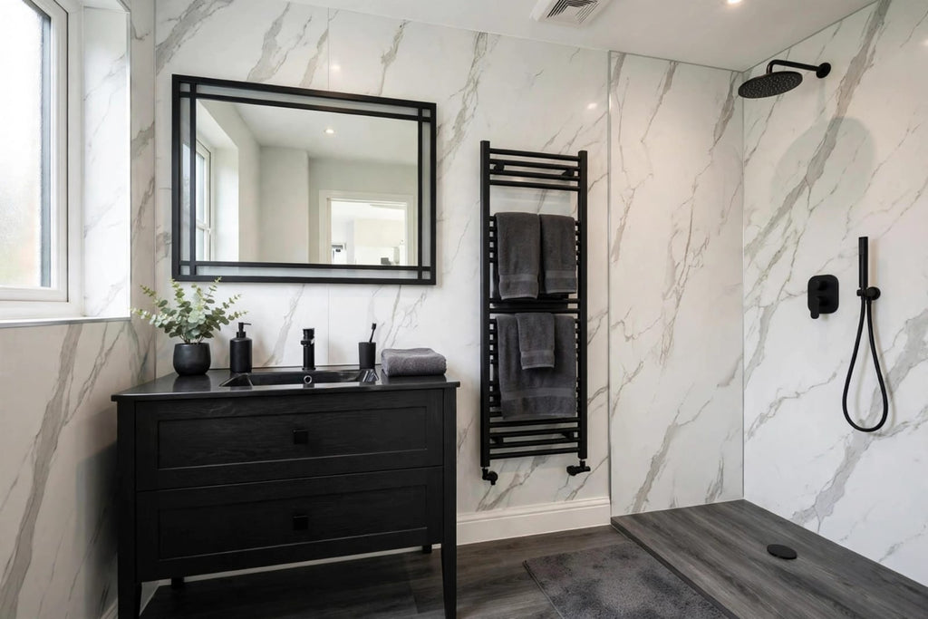 Carrera Marble PVC Shower Panel