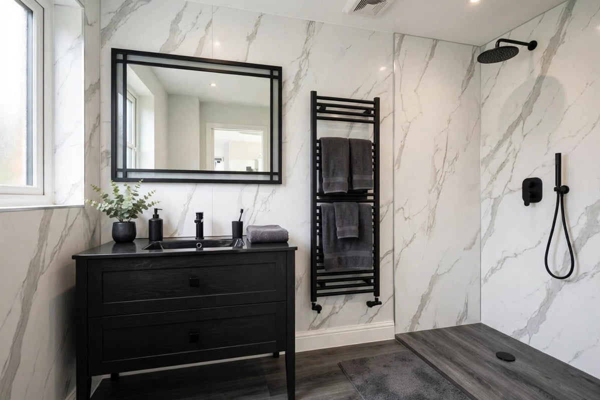 Carrera Marble PVC Shower Panel