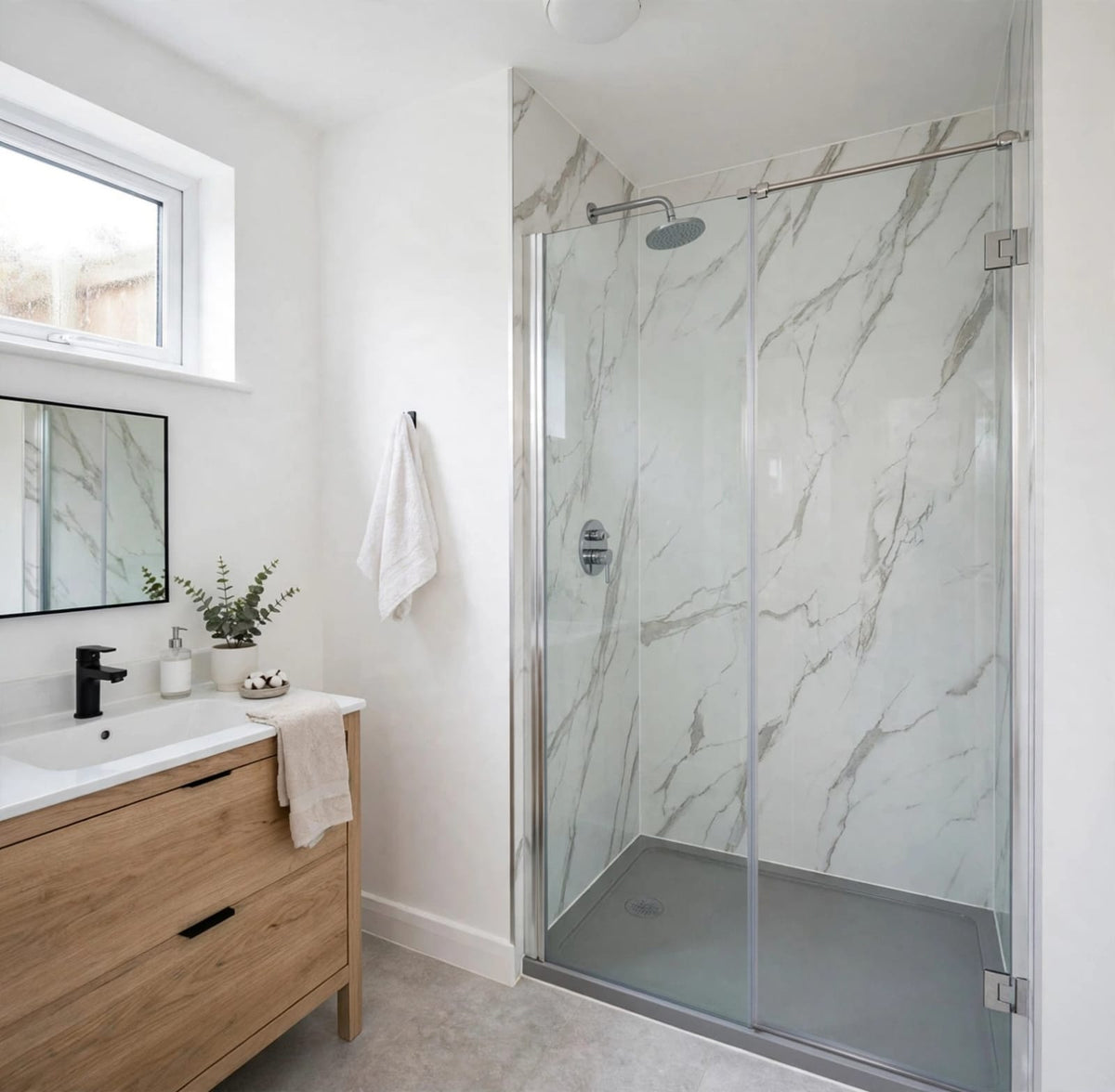 Carrera Marble PVC Shower Panel