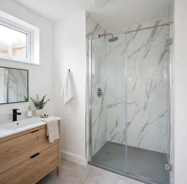 Carrera Marble PVC Shower Panel