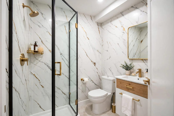 Carrara Gold PVC Shower Panel