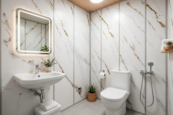 Carrara Gold PVC Shower Panel