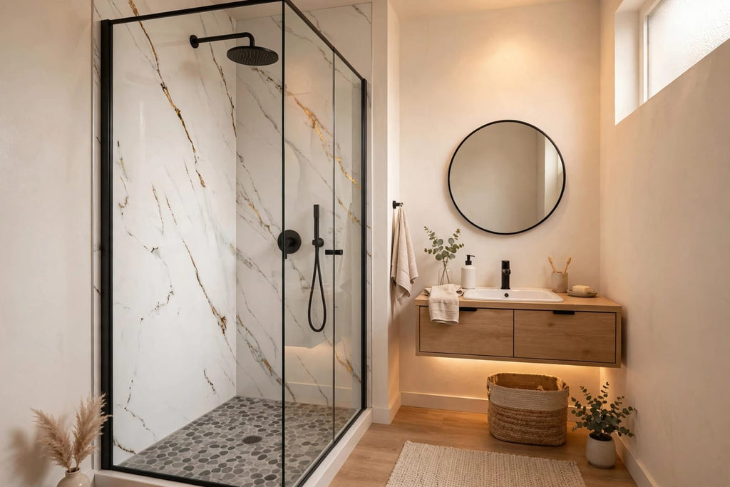Carrara Gold PVC Shower Panel