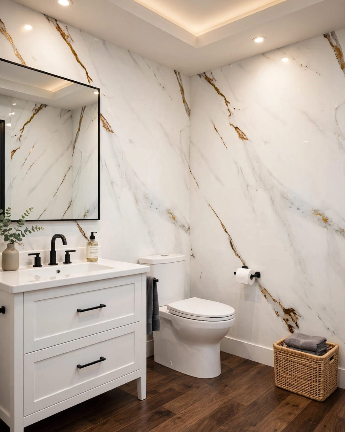 Carrara Gold PVC Shower Panel