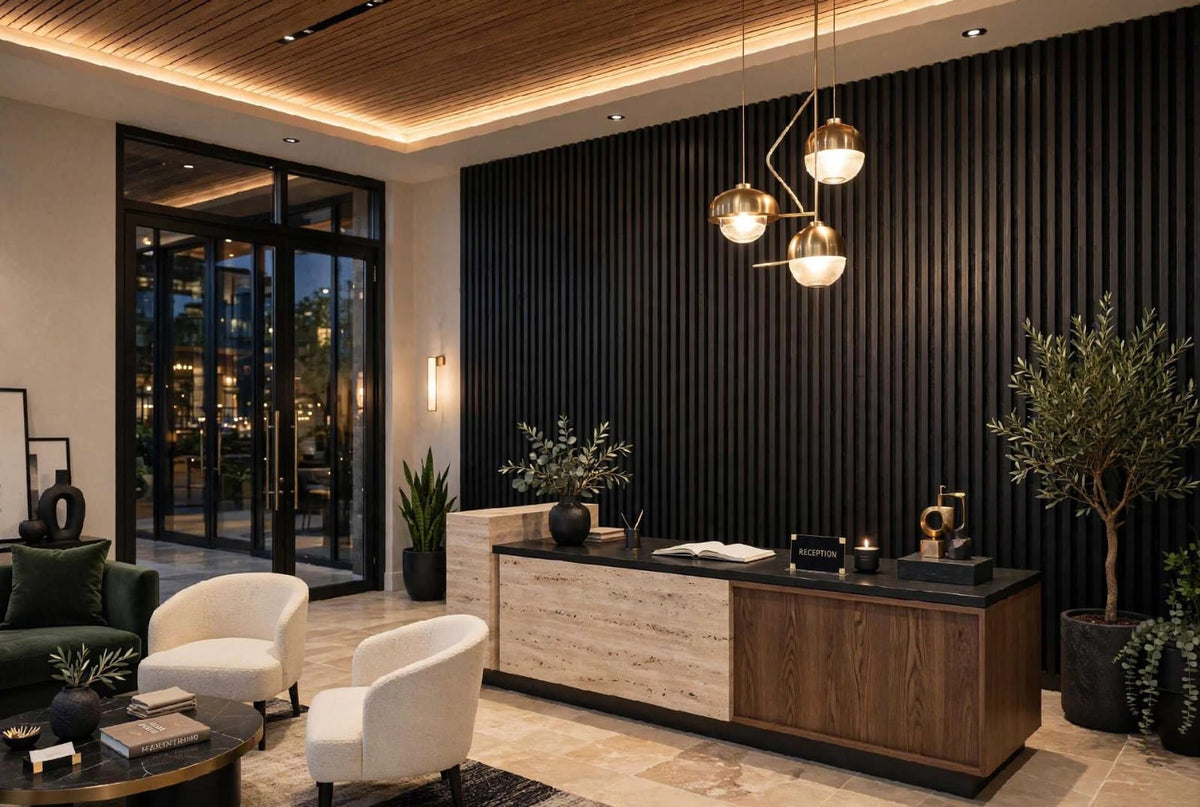 Black Oak Slat Panel